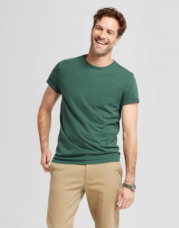 Mens-Standard-Fit-Short-Sleeve-Crew-T-Shirt01-600x764 Half Sleeve Solid - Green